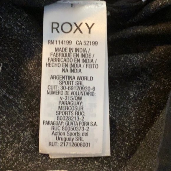 NWT - Roxy Black Long Sleeve Blouse Flower Pattern - Picture 9 of 11